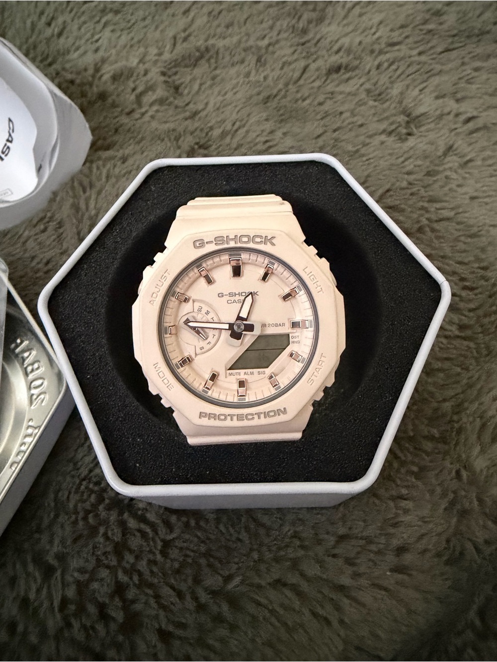 G-Shock Women’s Watch in Light Pink Cream Tone